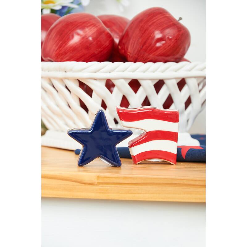 Freedom Flag July Fourth Salt & Pepper Shaker Set