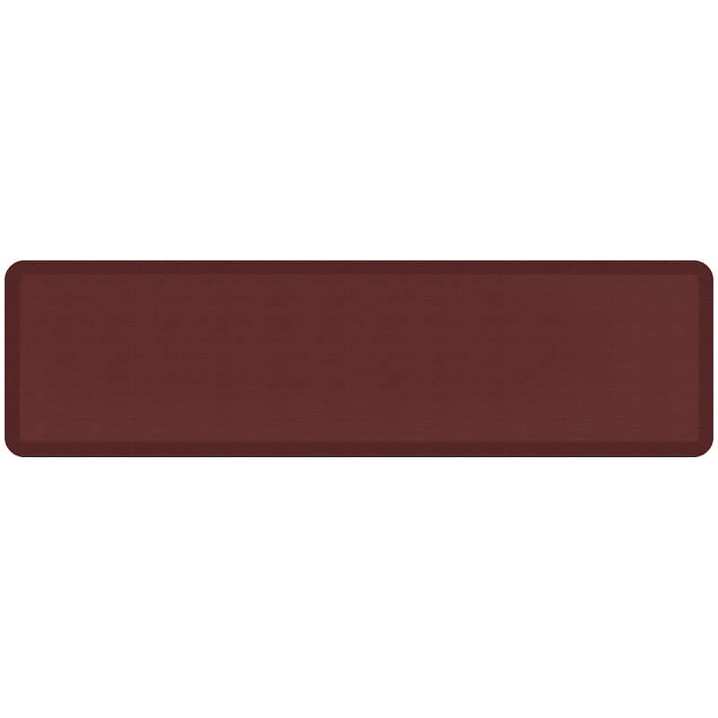 Designer Comfort Grasscloth Anti-Fatigue Kitchen Mat - 1'8" x 6' runner - Crimson