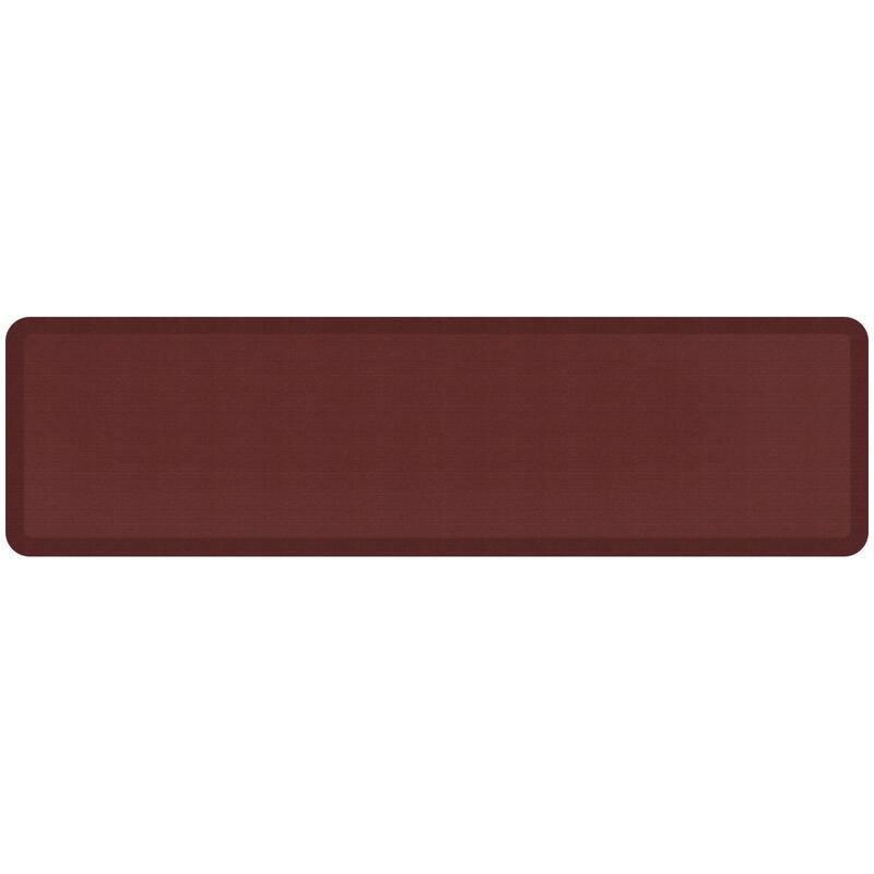 Designer Comfort Grasscloth Anti-fatigue Kitchen Mat - 1'8" x 6' runner - Crimson