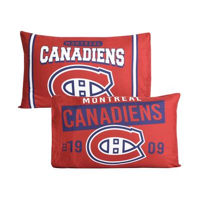 NHL Montreal Canadiens Set of 2 Pillowcases (20"x30") by Nemcor
