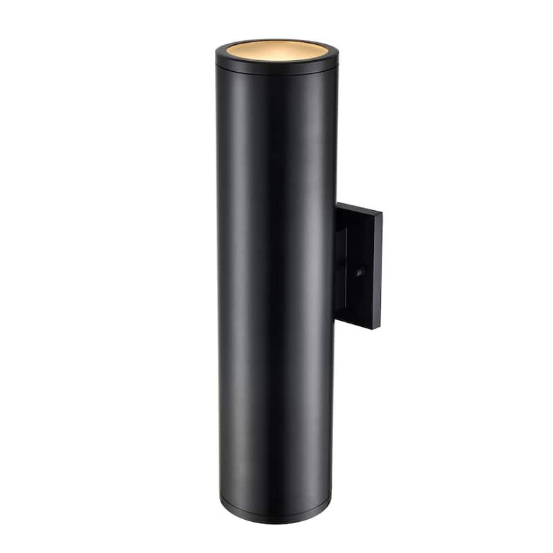 Vegas Outdoor Wall Sconce Powder Coated Black - Powder Coated Black - 18