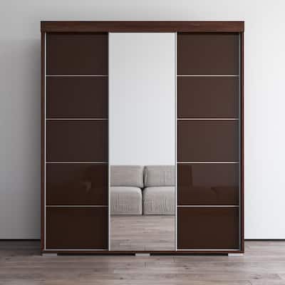 Aria Modern 3-door Wardrobe Armoire with Mirror