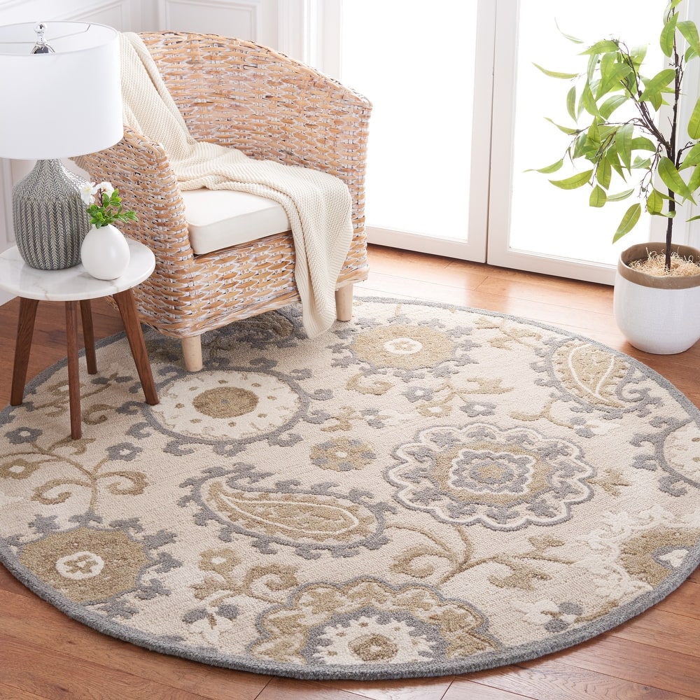 SAFAVIEH Handmade Blossom Jutka Floral Wool Rug