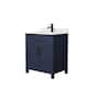 Option Dark Blue, Black Trim, White Cultured Marble Top