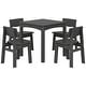 preview thumbnail 57 of 68, Garden Party Kids Outdoor 5-Pieces Dining Set Gray