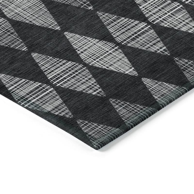 Machine Washable Indoor/ Outdoor Chantille Argyle Rug