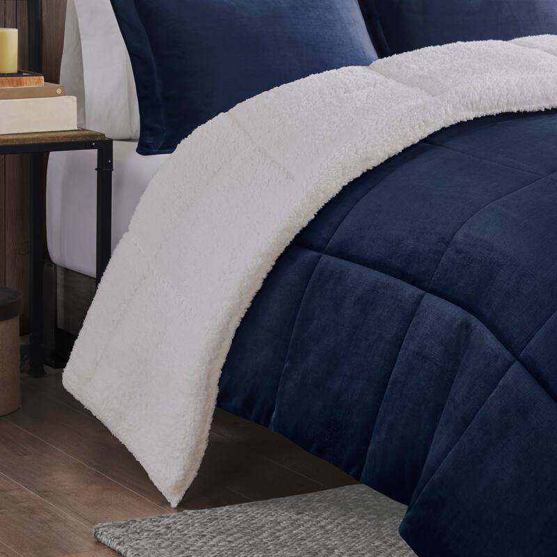 Woolrich Alton Plush to Sherpa Down Alternative Comforter Set