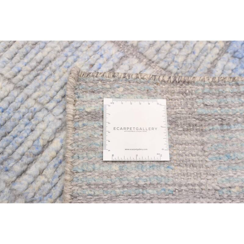 ECARPETGALLERY Hand-knotted Tangier Light Grey Wool Rug - 8'2 x 10'0