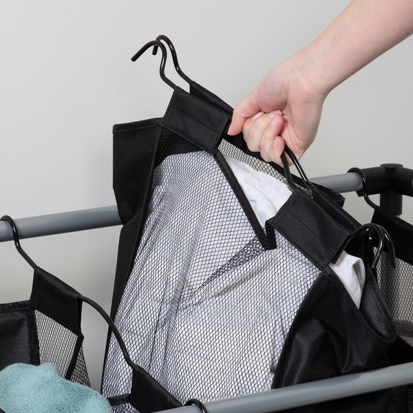 HoneyCanDo Black Deluxe Laundry Sorter Bed Bath