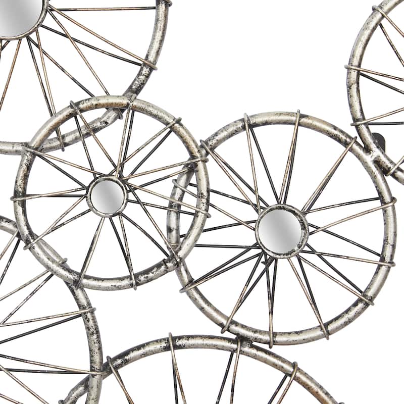 Metal Floral Wall Decor - Silver - Roche River Decor