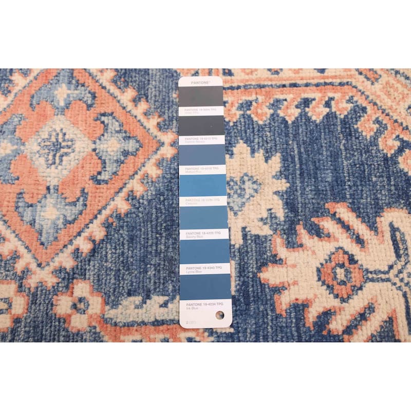 ECARPETGALLERY Hand-knotted Finest Ghazni Navy Wool Rug - 6'6 x 9'8