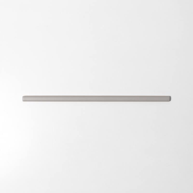 Bedouin 0.39 in. x 11.81 in. Pencil Bullnose Trim Tile - Grey Matte - 0.39 in. x 11.81 in.