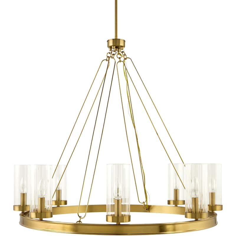 Livabliss Motovun Rustic Chandelier - 35"L x 35"W x 32"H - Brass