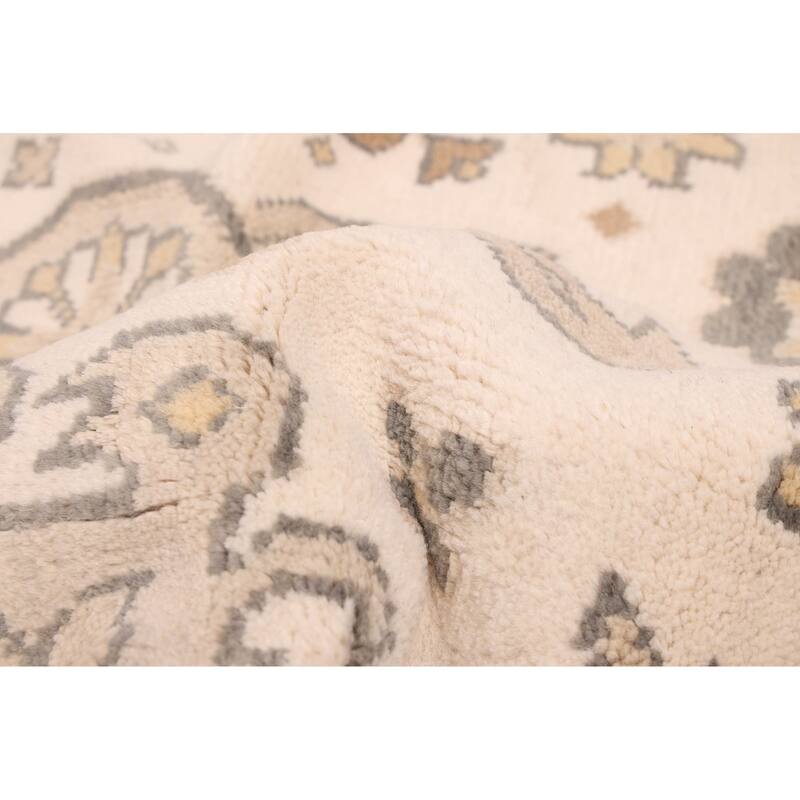 ECARPETGALLERY Hand-knotted Royal Oushak Cream Wool Rug - 8'2 x 10'3
