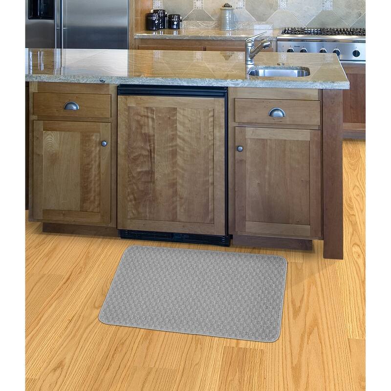 Garland Rug Town Solid Checkered Durable Kitchen/ Door Mat Accent Rug