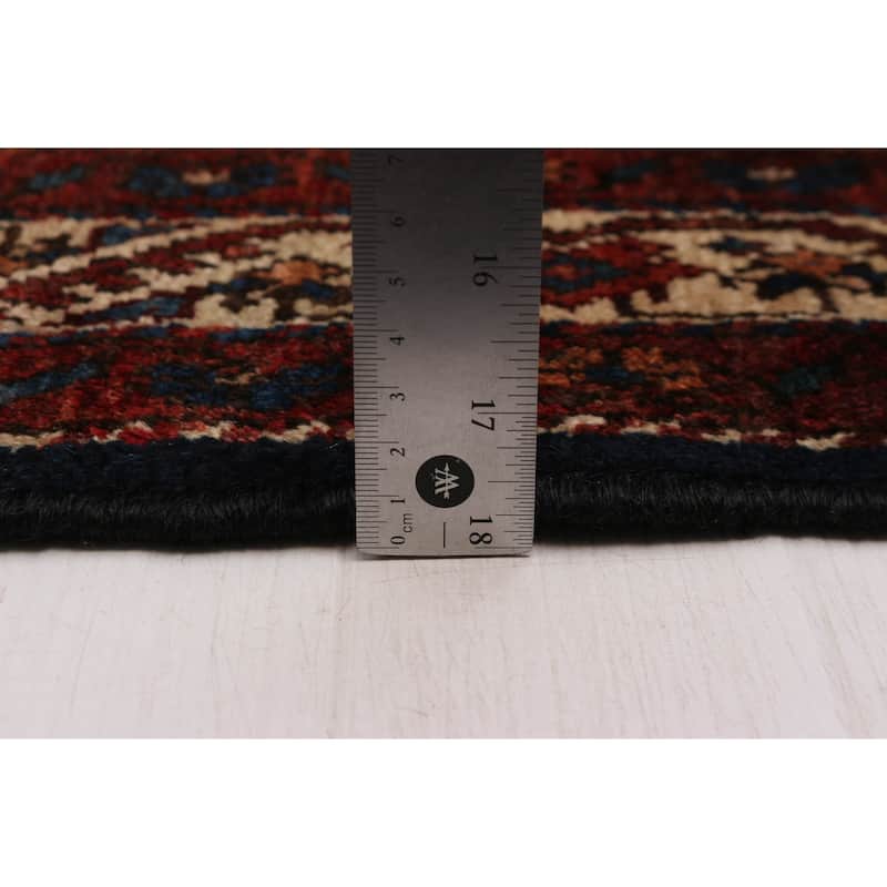 ECARPETGALLERY Hand-knotted Andelz Navy Wool Rug - 3'3 x 9'7