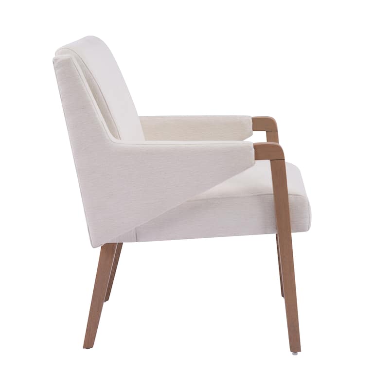 Christopher Knight Home - Set of 2 Mid-Century Modern Upholstered Dining Chair with Rubberwood Frame