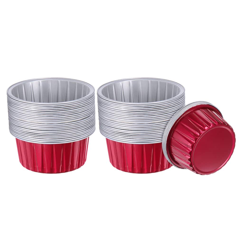 Cupcake Cups, 100pcs 66x36x85mm Aluminum Foil Standard Cupcake Liners