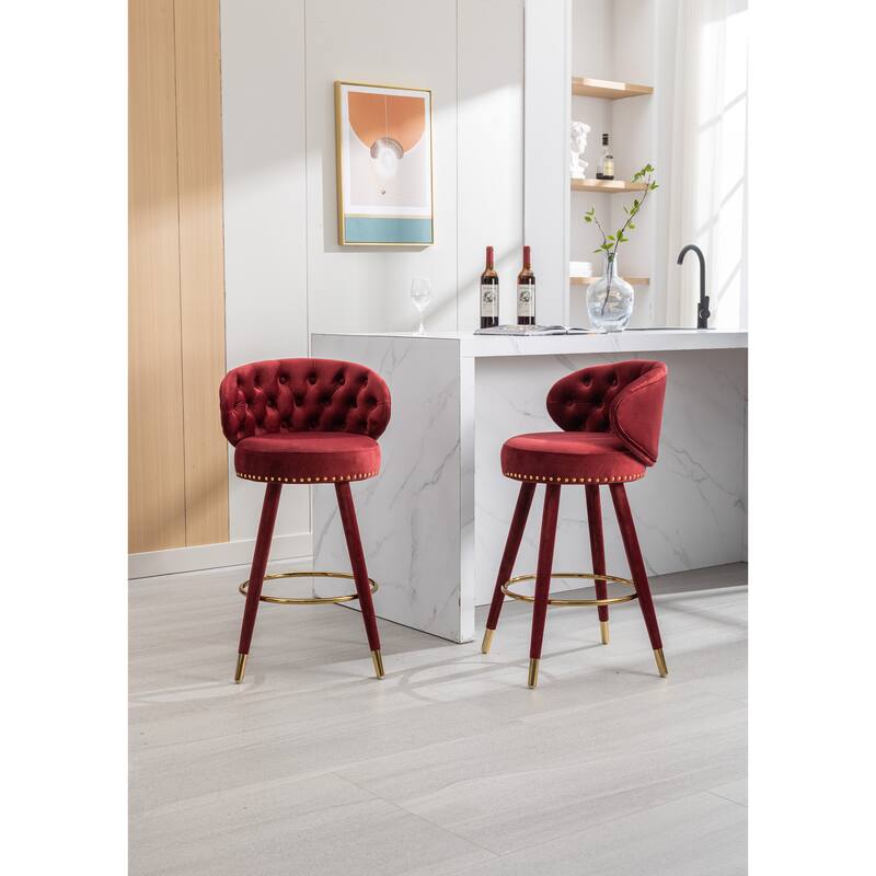 Counter Height Bar Stools with a fixed height of 360 degrees Set of 2