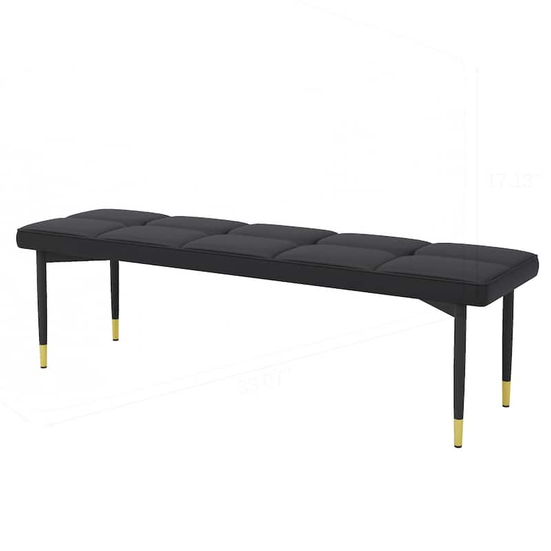 59*17 Inch Multifunctional Black Shoe Bench