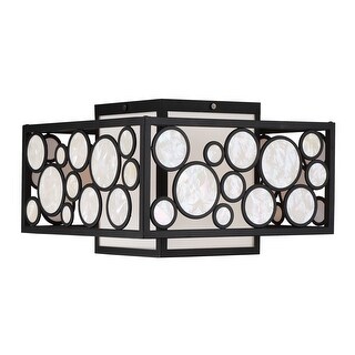 Metropolitan Mosaic 2 Light 15" Wide Flush Mount Ceiling Fixture - Bed ...