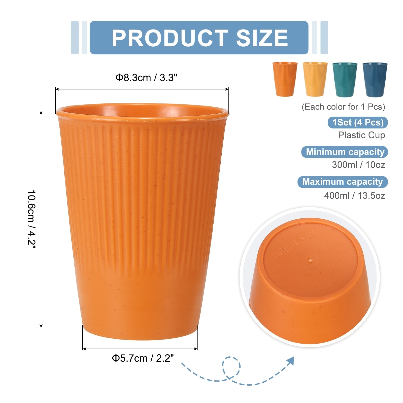 Simple Toothbrush Cup, Dishwasher Safe Bathroom Tumbler Reusable Plastic Cup Set for Storing Toothpaste Combs