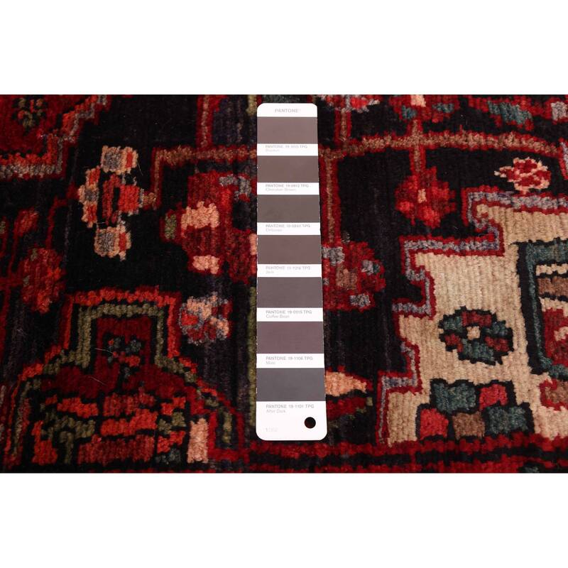 ECARPETGALLERY Hand-knotted Andelz Black, Red Wool Rug - 4'7 x 7'1