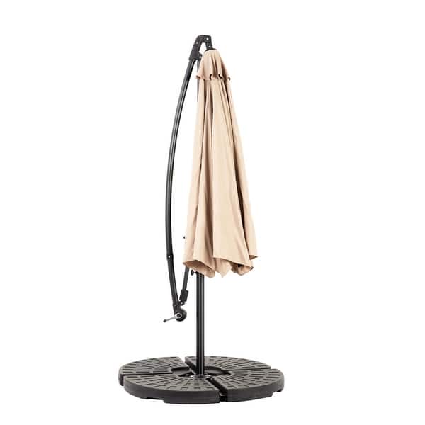 best choice products patio umbrella offset 11 10ft 360 Rotating Cantilever Hanging motion track so you can adjust the angle of the canopy and create ideal shade throughout the day Best Choice Products 10x10ft 2-Tier