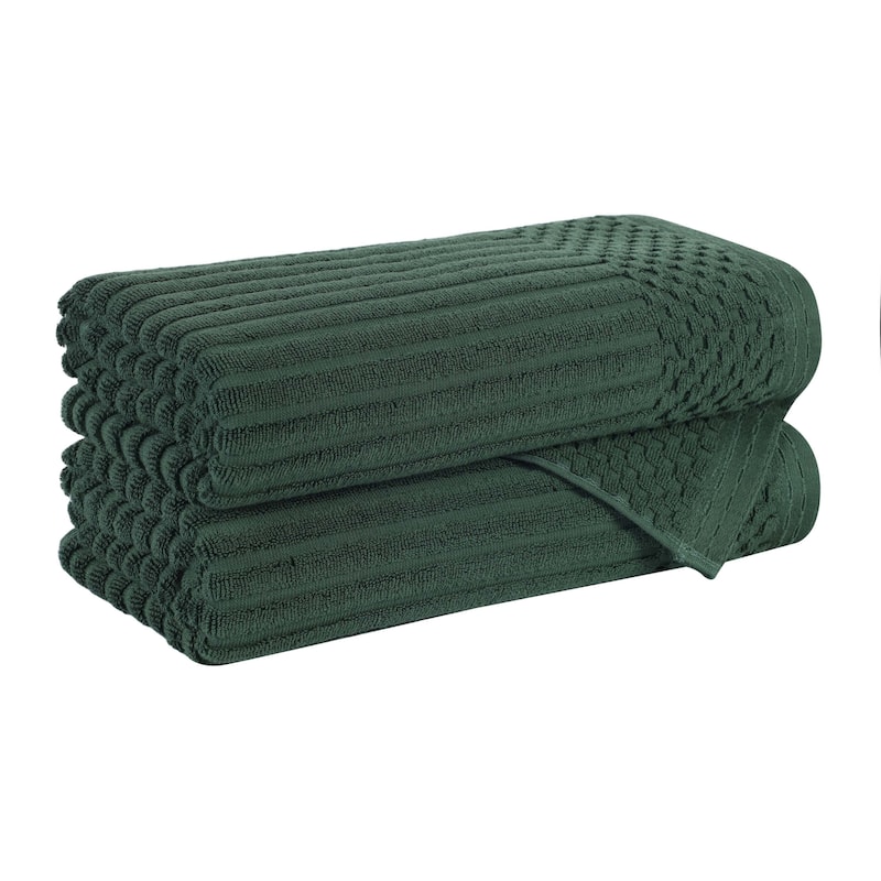 Superior Soho Ribbed Cotton Bath Towel Set of 2