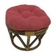 preview thumbnail 4 of 17, International Caravan Bali Papasan Footstool Red Wine