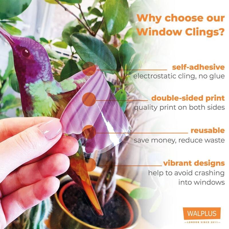 WALPLUS Autumn Leaves With Squirrel Thanksgiving Window Clings Window Decoration Double Sided Reusable Removable Electrostatics