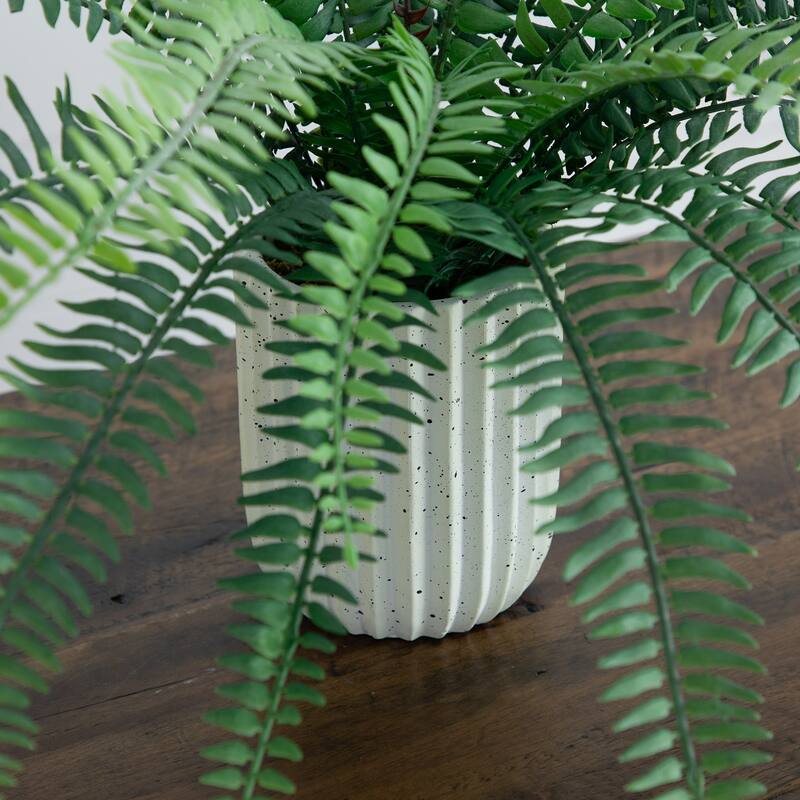 Boston Fern Artificial Potted Plant - 16" - Green