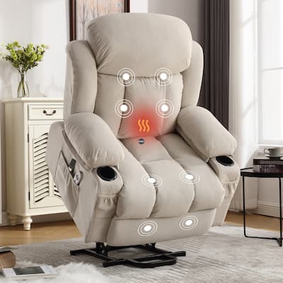 Power Lift Recliner Chair with Massage, Heat & USB—Electric Lift Sofa