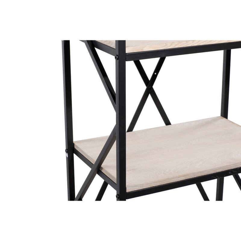 Black Wood Industrial Shelving Unit 56 x 25 x 15 - 25 x 15 x 56