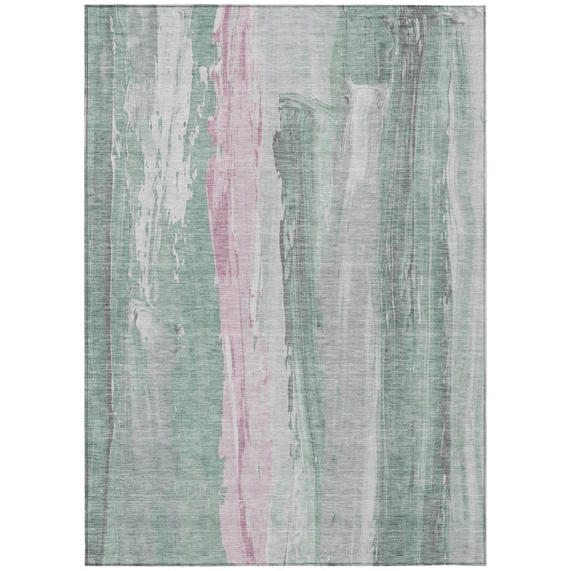 HomeRoots Abstract Transitional Rectangle Outdoor Rug