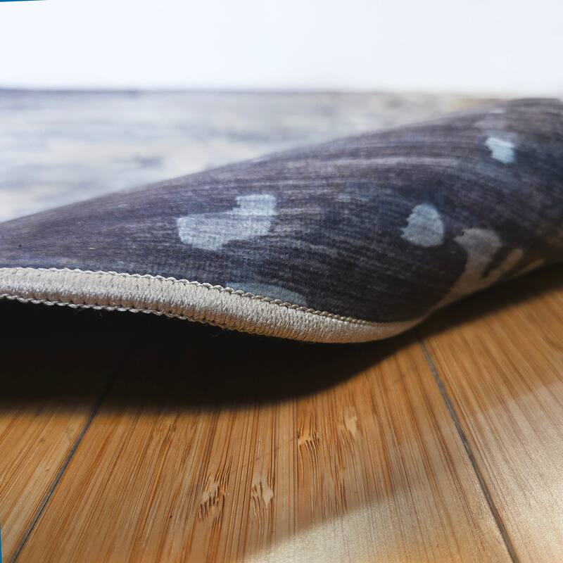 Gertmenian Crystal Print Soft Flat Pile Polyester Slip Resistant Washable Indoor Printed Area Rug Collection