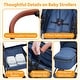 preview thumbnail 21 of 20, 2-in-1 Convertible Baby Stroller,Foldable Pushchair for Newborns with Reversible High Landscape Bassinet, Adjustable Canopy