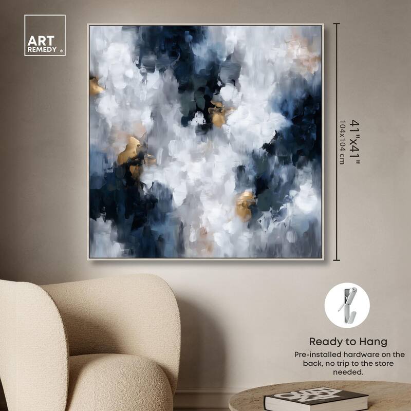 Midnight and Ivory I Canvas by Art Remedy