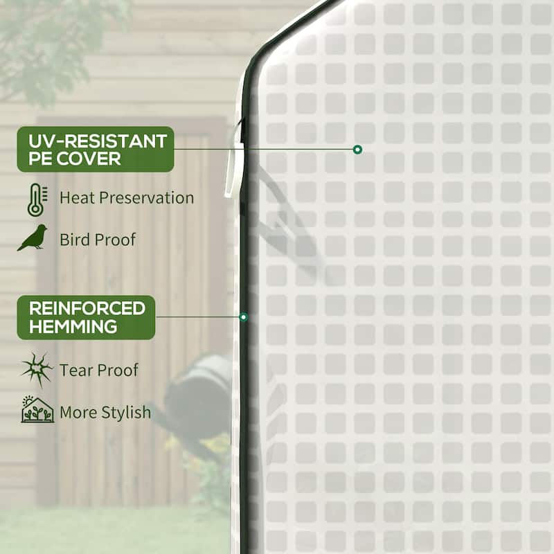 Outsunny 4.6' x 4.7' Portable Greenhouse, Water/UV Resistant Walk-In Small Outdoor Greenhouse