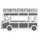 preview thumbnail 7 of 14, Twin Over Twin Bus-Shaped Upper And Lower Children'S Wear With Wheels And Storage Headboards
