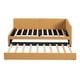 preview thumbnail 3 of 11, Twin Daybed Slat Sofa Bed with Trundle - Yellow
