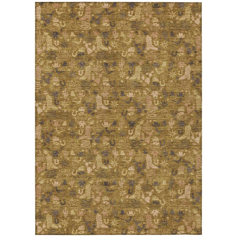 Machine Washable Indoor/ Outdoor Cowboy Dallas Chantille Rug