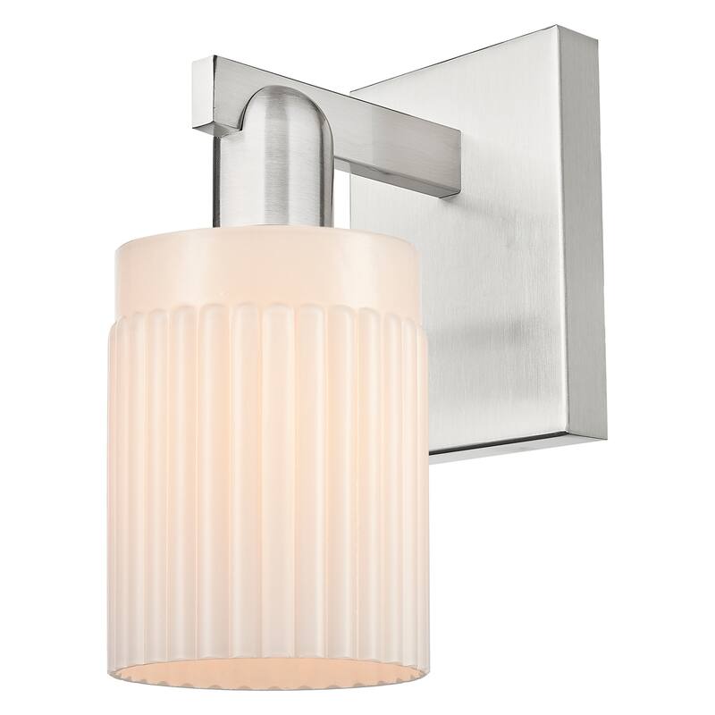 Innovations Lighting 716-1W-11-5 Hadley Sconce Hadley 11" Tall Wall - Brushed Satin Nickel / Matte White