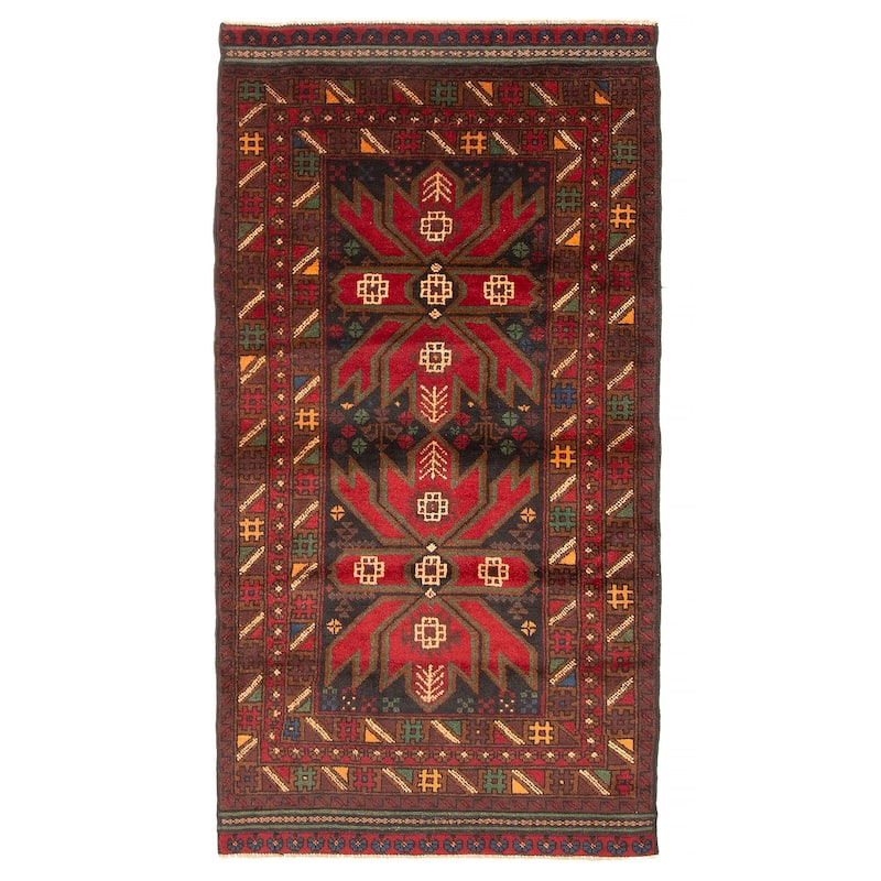 ECARPETGALLERY Hand-knotted Teimani Black Wool Rug - 3'5 x 6'3 - Black - 3'5 x 6'3