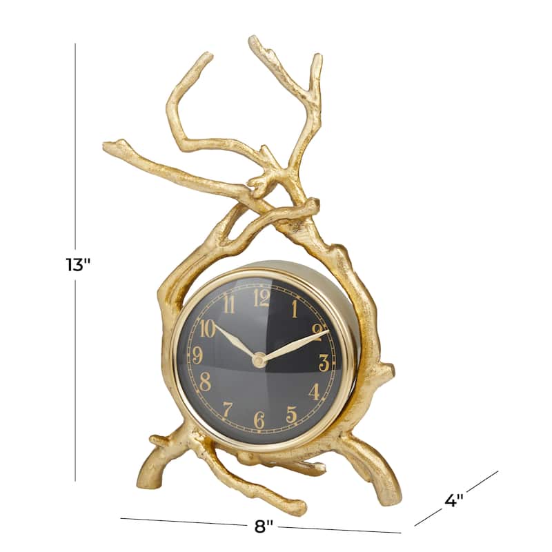 Aluminum Contemporary Clock - 8 x 4 x 13