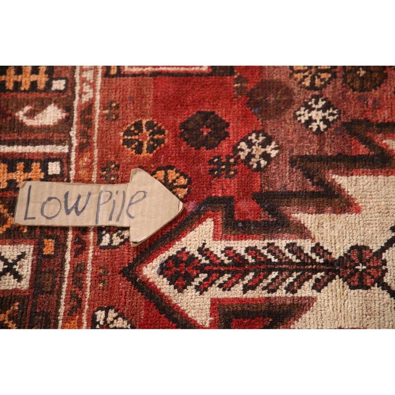Tribal Qashqai Persian Vintage Area Rug Handmade Wool Carpet - 4'0"x 7'2"