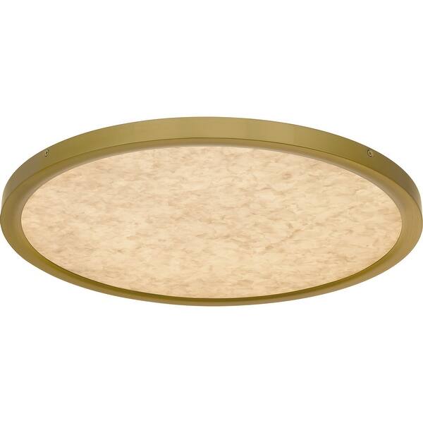 slide 2 of 10, Outskirts Integrated LED Brushed Gold Flush Mount with CCT Switch