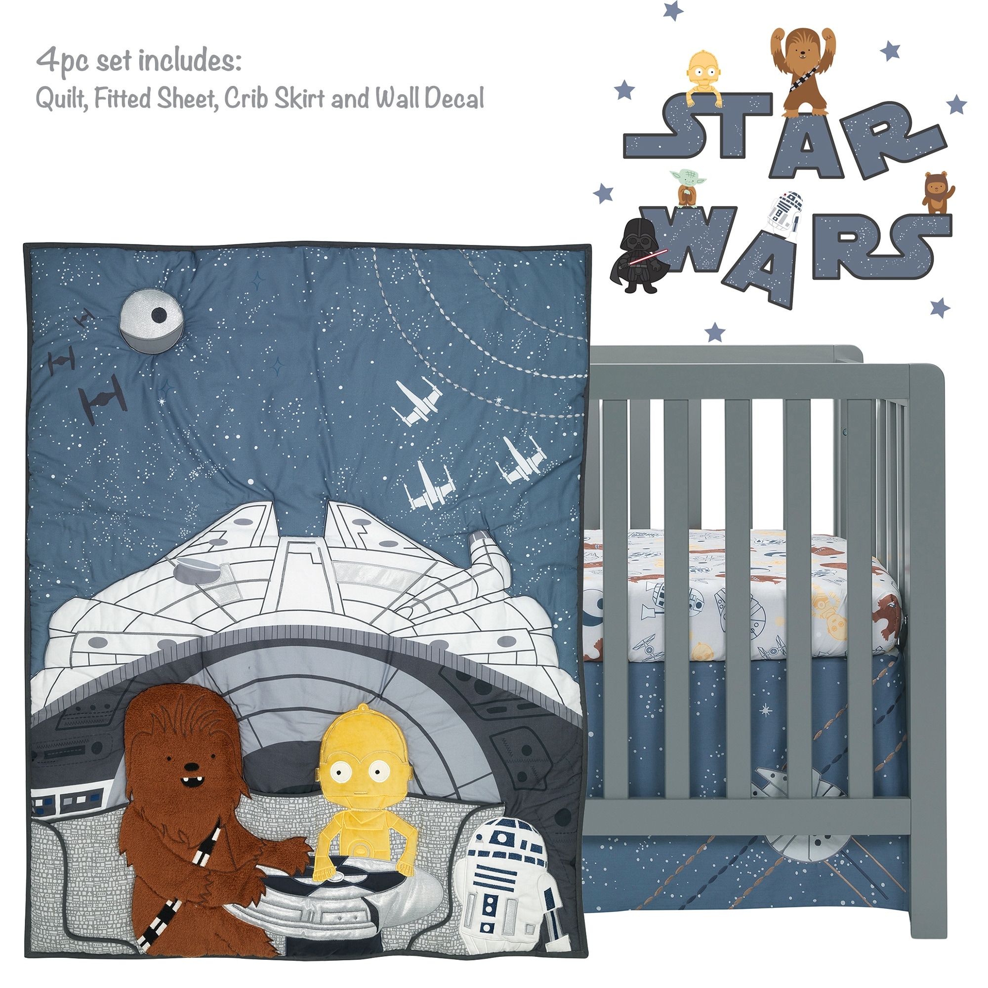 Star wars best sale baby crib set
