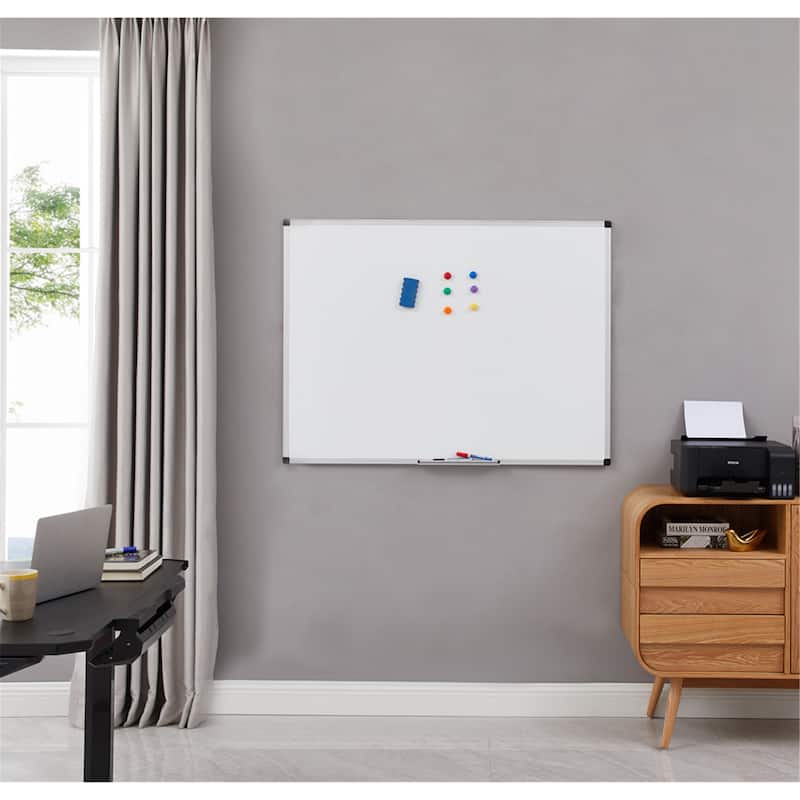 Set of 2 Magnetic Dry Erase Whiteboard 36 x 48 Wall-Mounted by Naomi Home