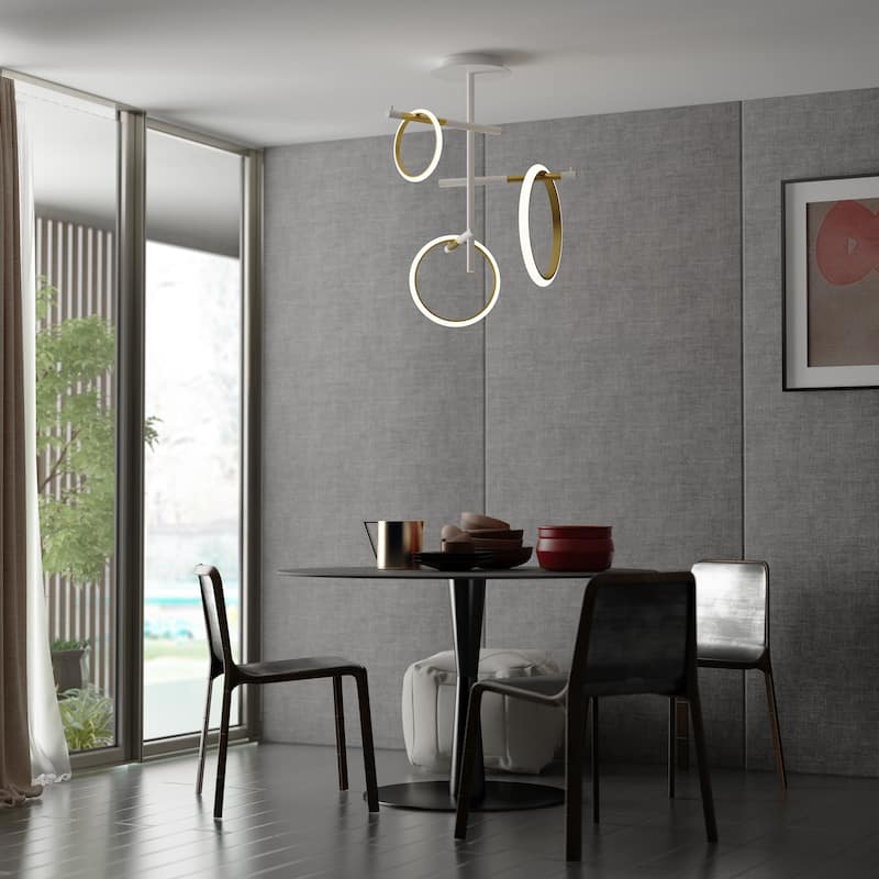Glow's Avenue 3-Light Loop Ring Chandelier